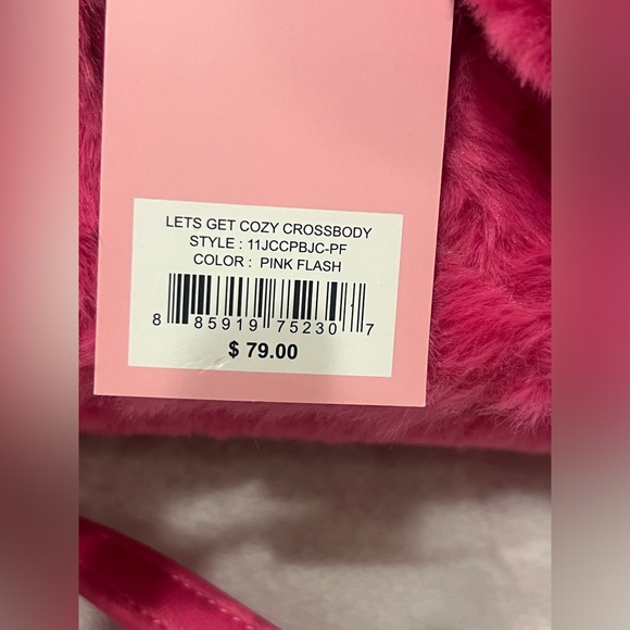 Juicy Couture “Let’s Get Cozy” Crossbody Bag | Pink Flash Faux Fur Purse | NWT - Picture 12 of 12